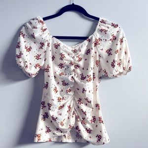 Wrapper Eyelet Floral Top (S)